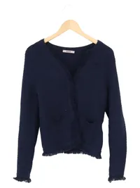 BLOOM Damen Strickjacke Gr. 34/XS Blau Klassisch Casual Baumwolle 1