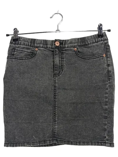 Noisy May Damen Jeansrock Gr. 36/S Grau Denim Mini Stretch
