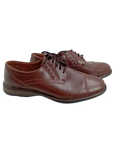 JOSEF SEIBEL Herren Schnürschuhe Business Schuhe Gr. 40 Braun Leder Klassisch