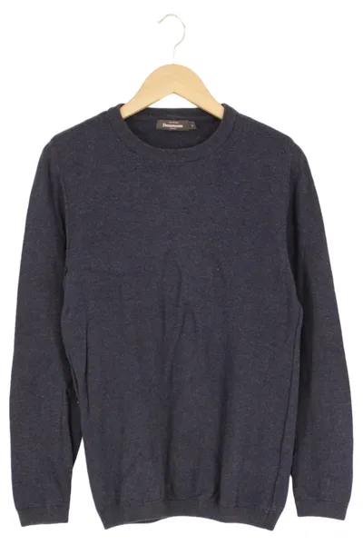 DRESSMANN Herren Pullover Gr. 46/S Blau Klassisch Baumwolle