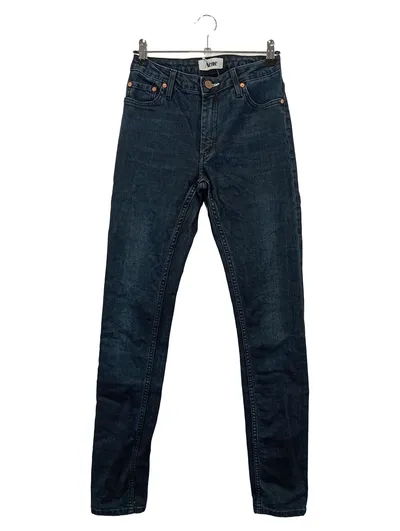 Acne Damen Jeans Straight Leg W27/36 S Blau Casual Hoher Bund