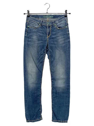 SOCCX Damen Jeans Regular Fit W27/36/S Blau Casual Denim Hose