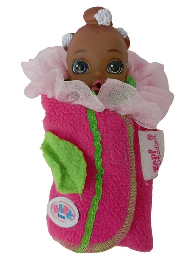 ZAPF CREATION BABY born Babypuppe Rosa 10cm Mini Stoff Gummi guter Zustand