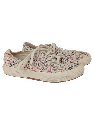 SUPERGA Sneaker low Damen Gr. 37 Mehrfarbig Florales Muster Vintage