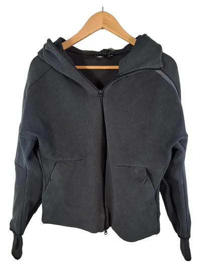 adidas Herren Trainingsjacke Kapuze Grau L Polyester Sport Jacke