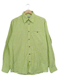 DISTLER ORIGINAL Herren Freizeithemd Kariert Grün Größe 46/S Langarm 1
