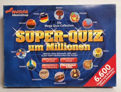Noris Super-Quiz um Millionen Quizspiel 6600 Fragen Allgemeinwissen Brettspiel