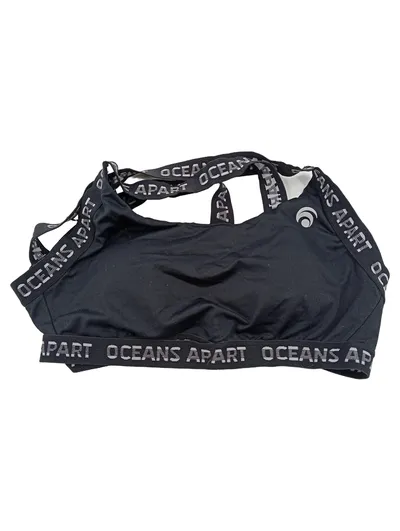 OCEANS APART Damen Sport BH UNI Schwarz Logo-Print Sportlich