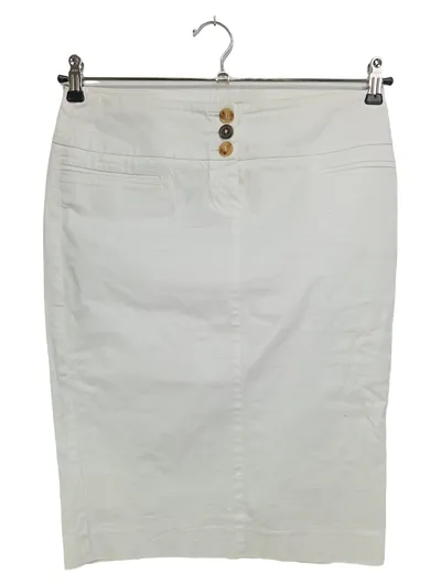 PATRIZIA PEPE Bleistiftrock Damen Gr. 42/XL Weiß Elegant Business Rock
