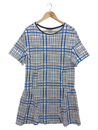 BAUM UND PFERDGARTEN Damen Blusenkleid Gr. 38/M Blau Kariert Preppy