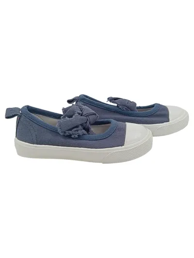 United Colors of Benetton Mädchen Ballerinas Blau Schleife Gr. 25 Canvas