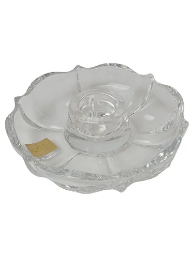 NACHTMANN Eleganter Kerzenhalter Glas Bleikristall Transparent Ø10cm H2cm