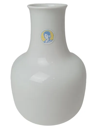 THOMAS PORZELLAN Vase Modern Weiß Porzellan Blumenvase H 17cm B 11cm