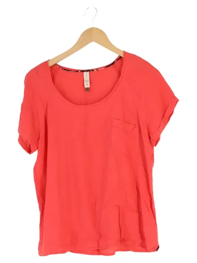 CAMPUS BY MARC O POLO Bluse Damen 36/S Rot Viskose Casual Kurzarm
