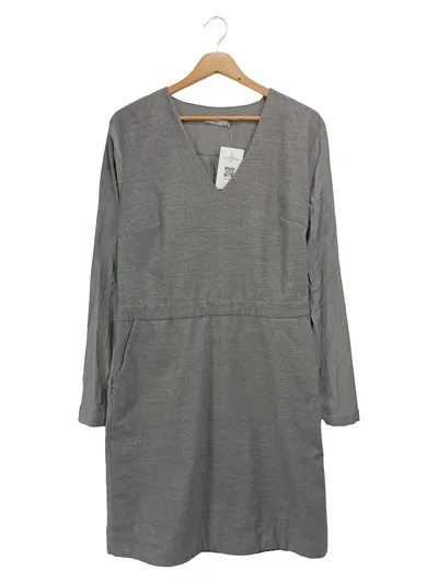 KALA FASHION Etuikleid Damen Business Grau Gr. 42/XL