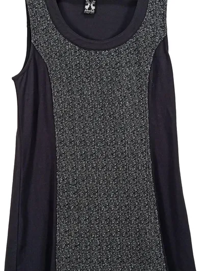 Street One Freizeitkleid Damen Gr. 46/3XL Schwarz Grau Meliert