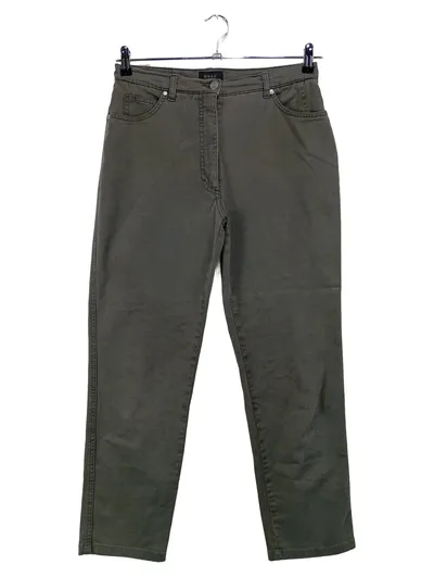 BRAX Damen Stoffhose Gr. 42 XL Grün Casual Klassisch Baumwolle Elasthan