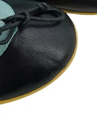 Fendi Kinder Ballerinas Mary Jane Gr. 28 Schwarz Leder Luxus Mädchen 3