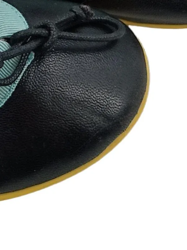 Fendi Kinder Ballerinas Mary Jane Gr. 28 Schwarz Leder Luxus Mädchen 3