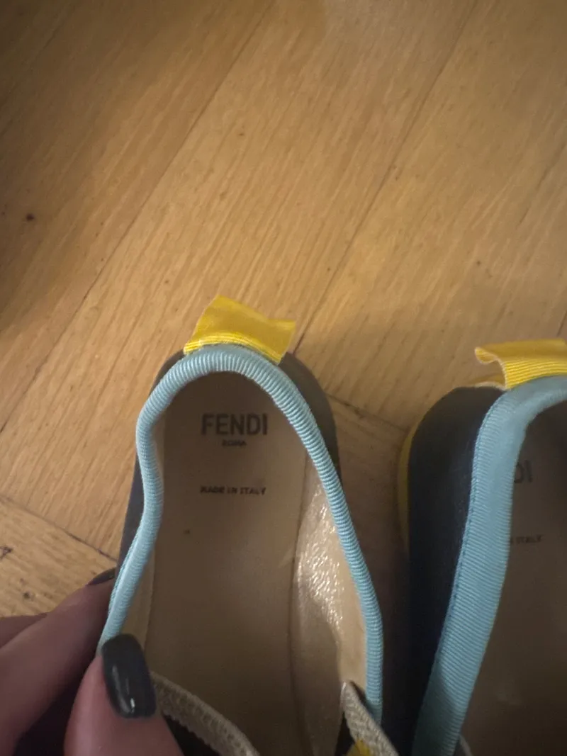 Fendi Kinder Ballerinas Mary Jane Gr. 28 Schwarz Leder Luxus Mädchen 4