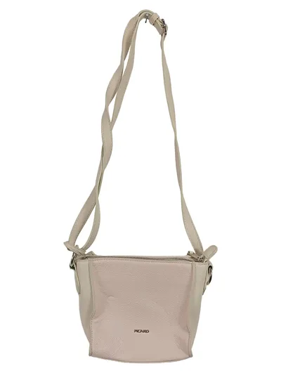 PICARD Umhängetasche Damen Leder Rosa Creme Crossbody Bag Klein