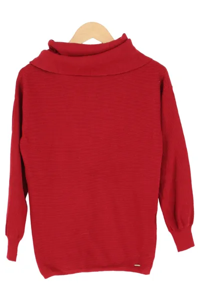 MORGAN DE TOI Pullover Damen Rot Gr. 34/XS Rippstrick Klassisch Elegant