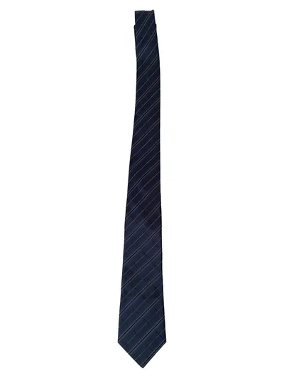 ALTEA Herren Krawatte Blau Gestreift Kariert Seide Business Elegant 150cm/8cm