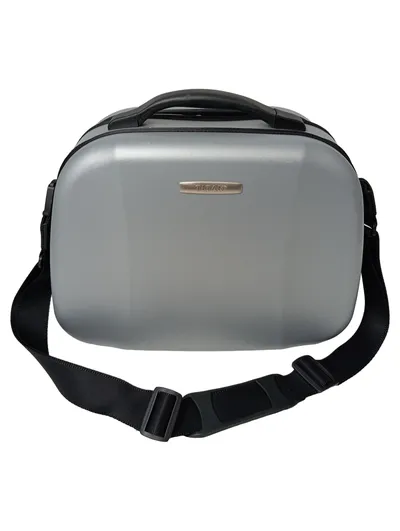 TITAN Kosmetik Koffer Silber Beauty Case Reise Make-up Tasche Damen 27x33cm