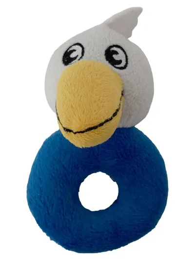 LUFTHANSA Baby Kuscheltier Vogel Plüschtier blau 11cm