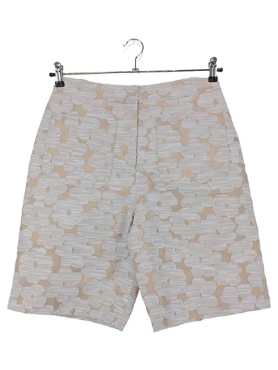 MARKUS LUPFER Damen Shorts M 38 Beige Elegant Blumenmuster Baumwolle