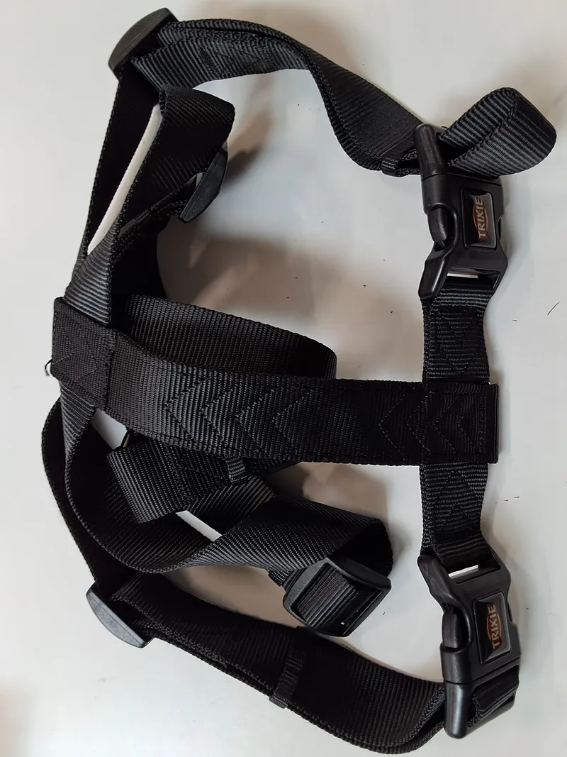 TRIXIE Hundegeschirr Schwarz Größe M verstellbar Nylon 1