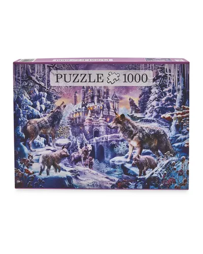 Innovakids Puzzle 1000 Teile Wölfe Schloss Winter Fantasie Landschaft