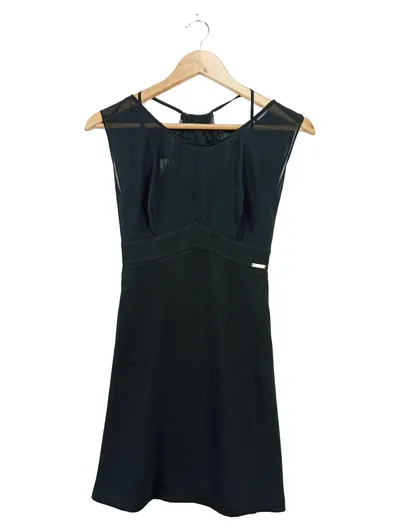 GUESS Cocktailkleid Damen 34/XS Schwarz Elegant Cut-Out Minikleid