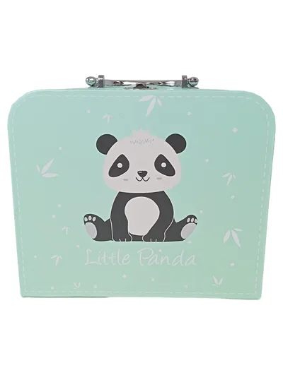 BRIGITTE MOM Spielzeug Aufbewahrungsbox Blau Panda Tiermotiv Charmant Kinder