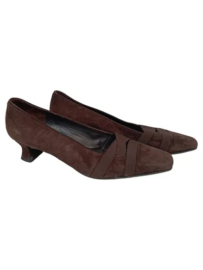STUART WEITZMAN Pumps Damen Gr. 37.5 Braun Elegant Klassisch Wildleder