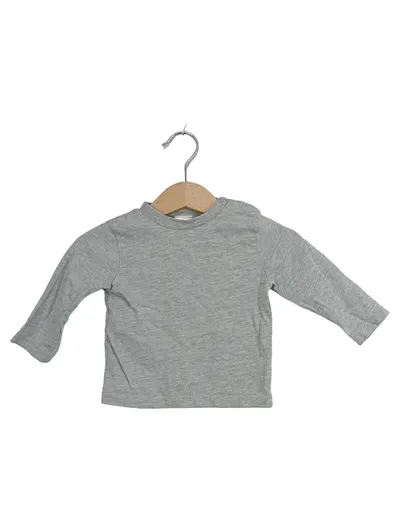 Disney Baby Langarmshirt Gr. 62 Grau Meliert Baumwolle Basic