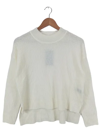 FASHIONNOVA Damen Pullover Gr. 36/S Weiß Casual Strickmuster
