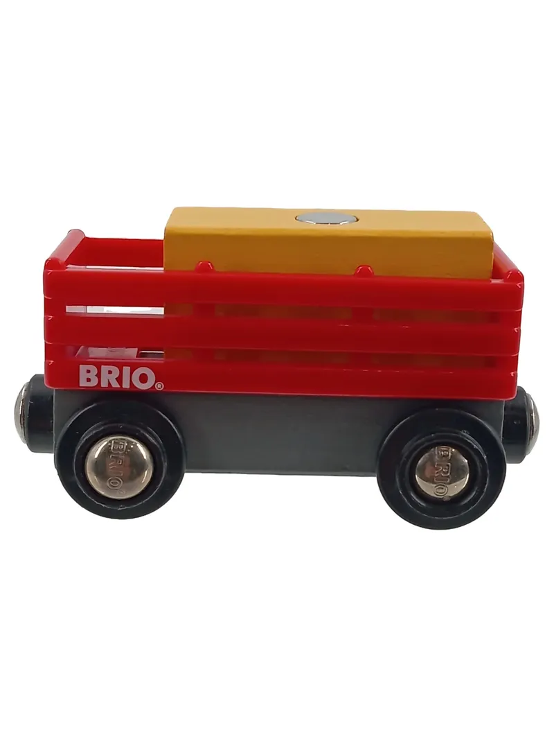 BRIO Güterwagen Modelleisenbahn Waggon Rot Holz Kunststoff 3.5x8.5cm 1