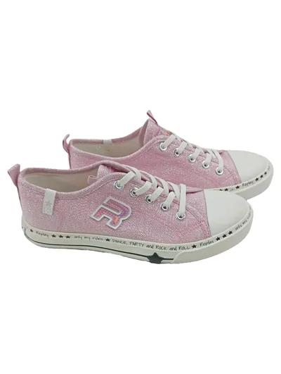 REPLAY Sneaker low Kinder Gr. 35 Rosa Glitzer Casual Sportlich