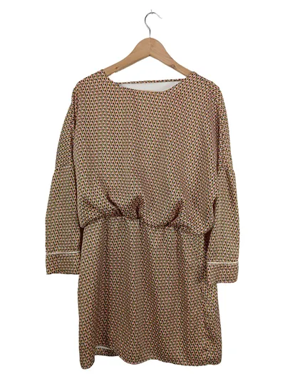 ZARA Trafaluc Damen Sommerkleid Gr. L Retro Geometrisch Mehrfarbig