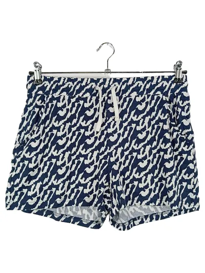 ORGANIC AVENUE Damen Shorts M Blau Grafisch Streetwear Freizeit