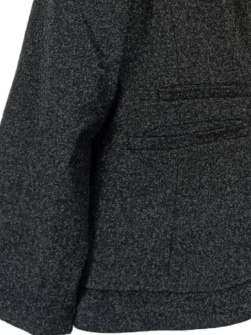 Emozioni Damen Blazer Jacke Gr. 42 Grau Wolle Business Meliert 3