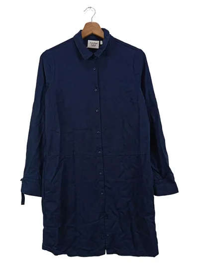 ANOTHER LABEL Damen Blusenkleid Gr. 36/S Blau Lyocell Casual Modern
