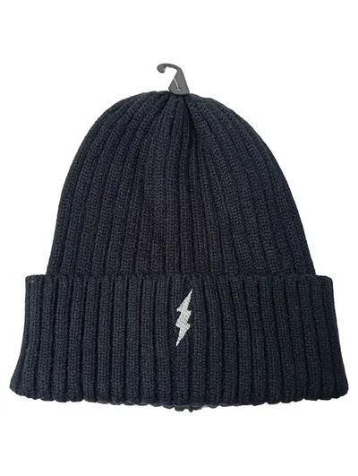 Sofie Schnoor Mädchen Mütze Beanie Schwarz Glitzer Blitz Casual Strickmütze