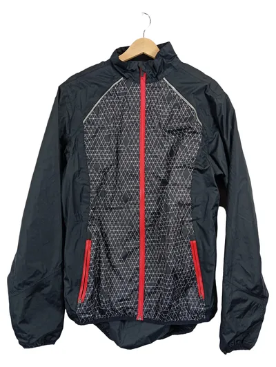 Crivit Herren Funktionsjacke Laufjacke Windbreaker Gr. 48/50 M Schwarz Rot