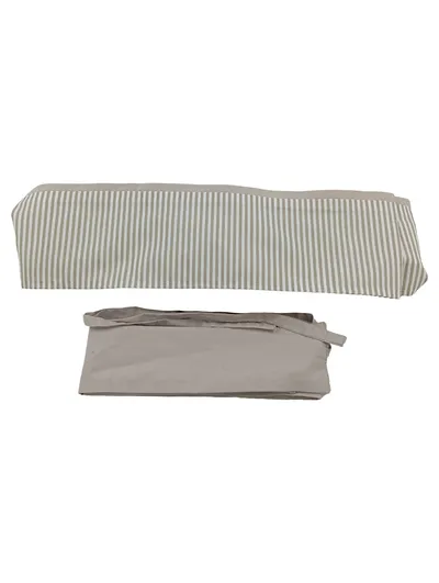 ALVI Nestchen Bettumrandung Babybett Gestreift Beige Polyester