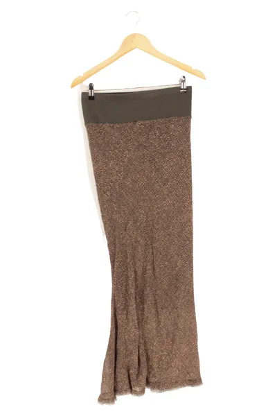 MARC CAIN Damen Wickelrock Gr. 38/M Braun Klassisch Elegant Maxirock Polyester