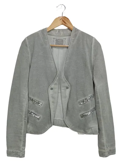 BETTER RICH Damen Sweatjacke Grau Gr. 32/XS Pailletten Casual Streetwear