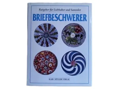KARL MÜLLER VERLAG Briefbeschwerer Glas Mehrfarbig Blumen Klassisch Sammlerstück