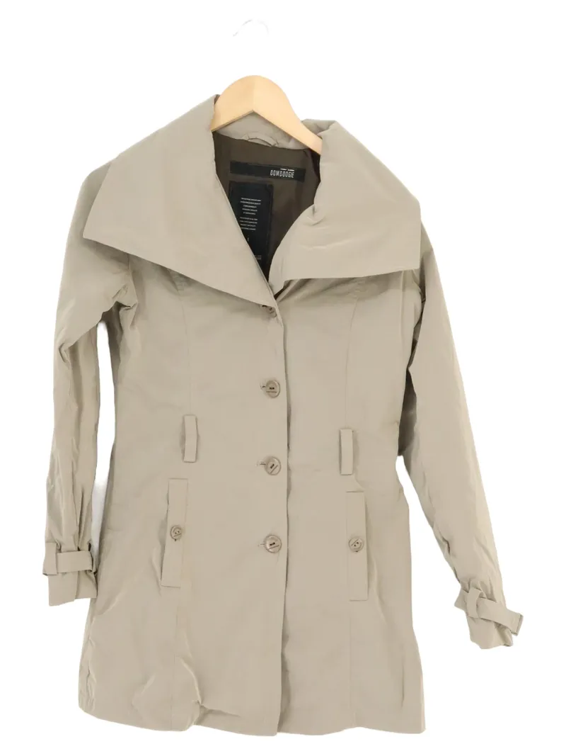 BOMBOOGIE Leichter Mantel Damen Gr. 36/S Beige Klassisch Elegant 1